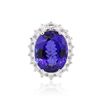 Image 3 : 14KT White Gold 21.21ct Tanzanite and Diamond Ring