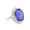 Image 4 : 14KT White Gold 21.21ct Tanzanite and Diamond Ring