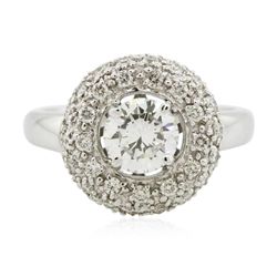 14KT White Gold GIA Certified 1.96ctw Diamond Ring