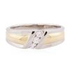 Image 3 : 18KT Two-Tone Gold 0.30ctw Diamond Ring