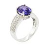 Image 7 : 14KT White Gold 3.31ct Tanzanite and Diamond Ring
