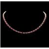 Image 3 : 14KT Yellow Gold 26.95ctw Ruby and Diamond Necklace