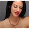 Image 5 : 14KT Yellow Gold 26.95ctw Ruby and Diamond Necklace