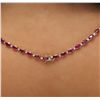 Image 6 : 14KT Yellow Gold 26.95ctw Ruby and Diamond Necklace