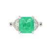 Image 3 : 14KT White Gold 4.24ct Emerald and Diamond Ring