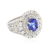 Image 4 : 14KT White Gold 2.20ct Tanzanite and Diamond Ring