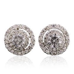 14KT White Gold 2.34ctw Diamond Earrings