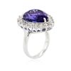 Image 6 : 14KT White Gold GIA Certified 13.39ct Tanzanite and Diamond Ring