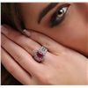 Image 5 : 18KT White Gold 2.90ct Ruby and Diamond Ring