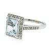 Image 4 : 14KT White Gold 2.73ct Aquamarine and Diamond Ring