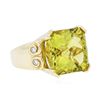 Image 2 : 14KT Yellow Gold 22.17ct Citrine and Diamond Ring