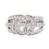 Image 3 : 14KT White Gold 0.80ctw Diamond Ring