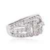 Image 4 : 14KT White Gold 0.80ctw Diamond Ring