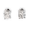 Image 1 : 14KT White Gold 1.00ctw Diamond Solitaire Earrings