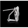 Image 4 : 14KT White Gold 1.07ctw Diamond Earrings
