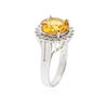 Image 6 : 14KT White Gold 4.03ct Citrine and Diamond Ring