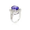 Image 6 : 14KT White Gold 5.61ct Tanzanite and Diamond Ring