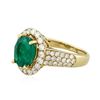 Image 4 : 14KT Yellow Gold 2.35ct Emerald and Diamond Ring