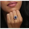 Image 4 : 14KT Yellow Gold 3.28ct Tanzanite and Diamond Ring