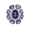 Image 3 : 14KT White Gold 18.66ctw Tanzanite Diamond Ring