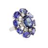 Image 4 : 14KT White Gold 18.66ctw Tanzanite Diamond Ring