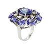 Image 7 : 14KT White Gold 18.66ctw Tanzanite Diamond Ring