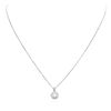 Image 1 : 14KT White Gold 0.90ctw Diamond Pendant With Chain