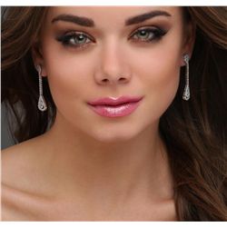 14KT White Gold 1.61ctw Diamond Earrings