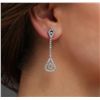 Image 2 : 14KT White Gold 1.61ctw Diamond Earrings