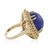 Image 5 : 14KT Yellow Gold 19.72ct Tanzanite and Diamond Ring