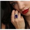 Image 6 : 14KT White Gold 11.15ct Amethyst and Diamond Ring
