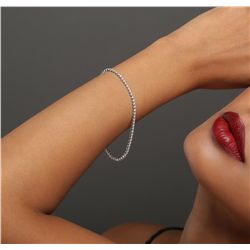 18KT White Gold 0.90ctw Diamond Tennis Bracelet