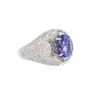 Image 2 : 18KT White Gold 2.51ct Tanzanite and Diamond Ring