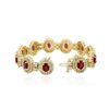 Image 6 : 14KT Yellow Gold 10.89ctw Ruby and Diamond Bracelet