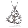 Image 1 : 14KT White Gold 0.60ctw Diamond Pendant With Chain