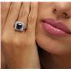 Image 5 : 14KT White Gold 2.90ct Sapphire and Diamond Ring