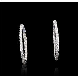 14KT White Gold 0.92ctw Diamond Earrings