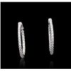 Image 1 : 14KT White Gold 0.92ctw Diamond Earrings