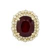 Image 3 : 14KT Yellow Gold 16.36ct Ruby and Diamond Ring