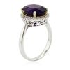 Image 6 : 14KT Two-Tone Gold 4.36ct Amethyst and Diamond Ring