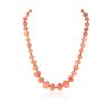 Image 3 : 14KT White Gold 81.27ctw Coral and Diamond Necklace