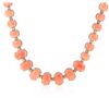 Image 4 : 14KT White Gold 81.27ctw Coral and Diamond Necklace