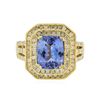 Image 1 : 14KT Yellow Gold 3.52ct Tanzanite and Diamond Ring