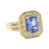 Image 2 : 14KT Yellow Gold 3.52ct Tanzanite and Diamond Ring