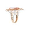Image 6 : 14KT Rose Gold 7.99ct Morganite and Diamond Ring