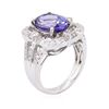 Image 7 : 14KT White Gold 5.85ct Tanzanite and Diamond Ring
