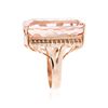 Image 6 : 14KT Rose Gold 43.75ct GIA Certified Morganite and Diamond Ring
