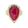 Image 3 : 14KT Yellow Gold 8.67ct Ruby and Diamond Ring