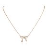 Image 1 : 14KT Rose Gold Bow Necklace
