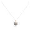 Image 1 : 10KT Two-Tone Gold 1.00ctw Diamond Pendant With Chain